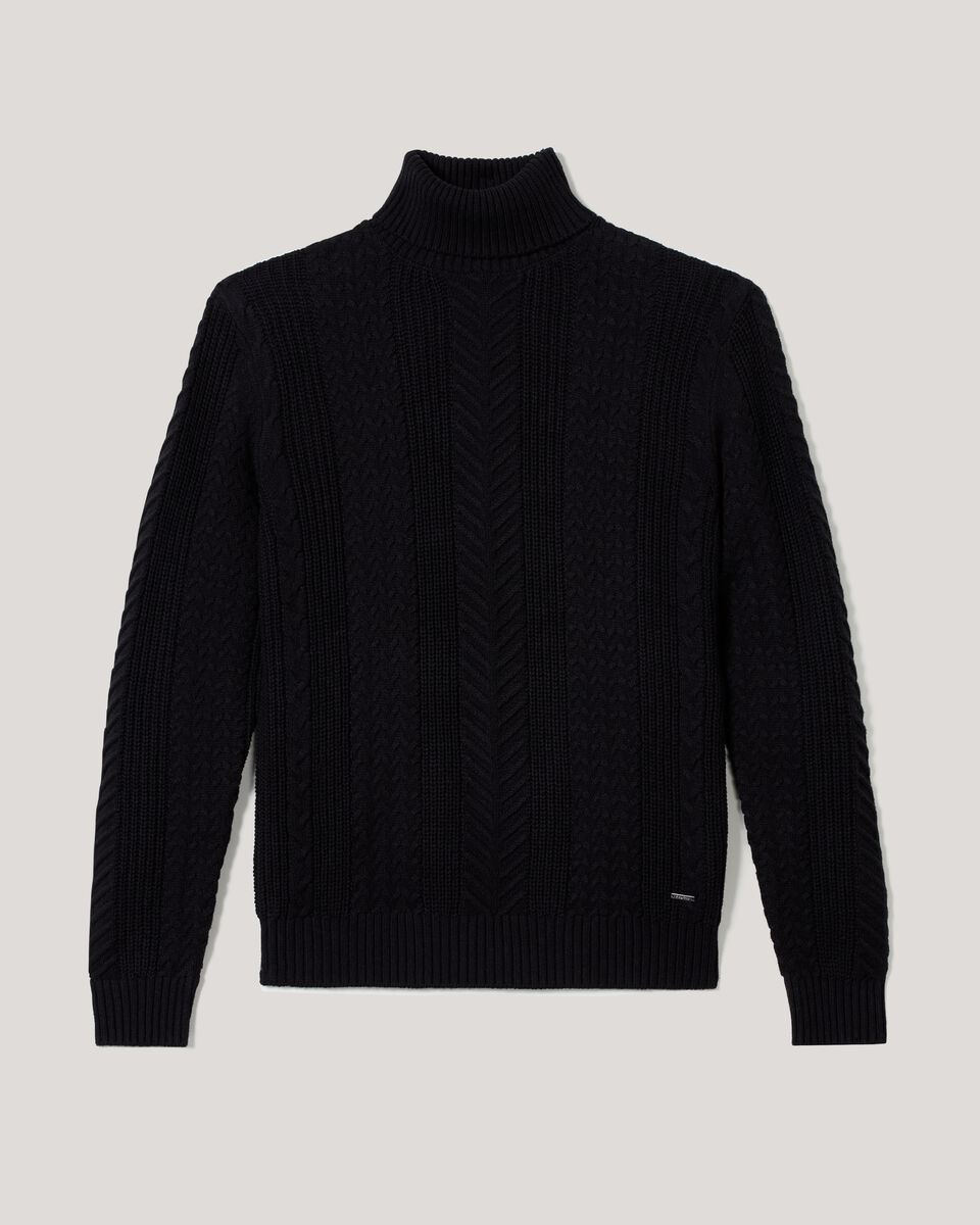 Long Sleeve Roll Neck Cable Knit